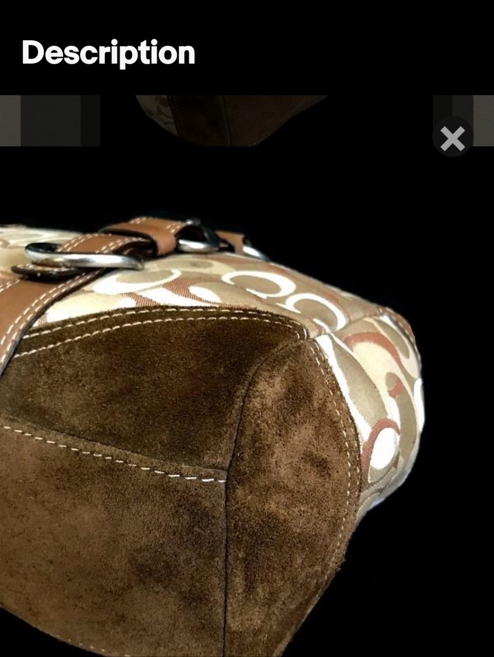 Special Edition Optic  & Coach Chelsea  Leather Bag - Tan Interior Accent - Picture 5 of 9